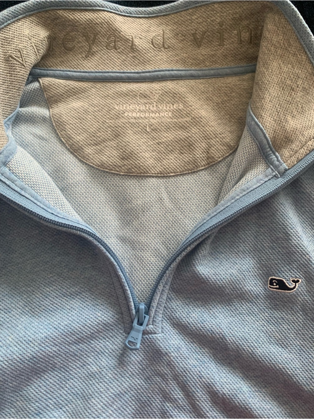 Vineyard Vines Light Blue Men's Quarter-Zip Pullover